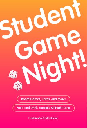 Gradient Student Game Night Table Tent