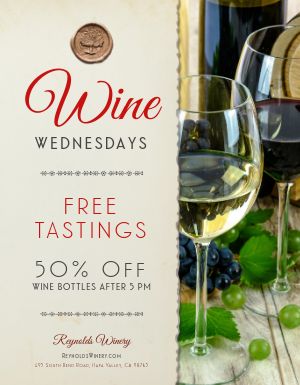 Wine Wednesday Event Flyer