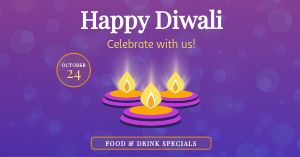 Purple Diwali FB Post