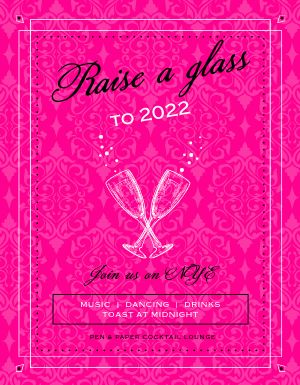Pink New Year's Flyer
