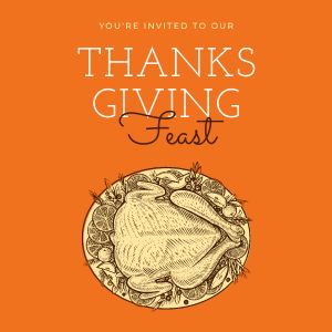 Orange Thanksgiving Feast IG Post