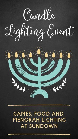 Hanukkah Candle Lighting Facebook Story