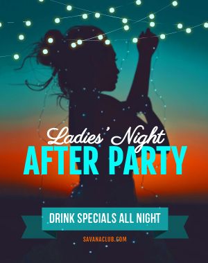 Ladies Night After Party Sandwich Board