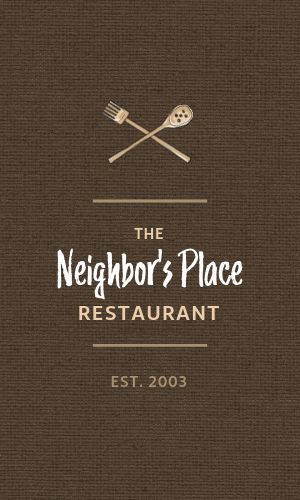 Local Restaurant Business Card
