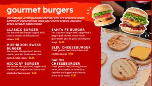 Trendy Burger Menu Digital Video Menu Board