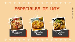 Mexican Food Specials Digital Poster