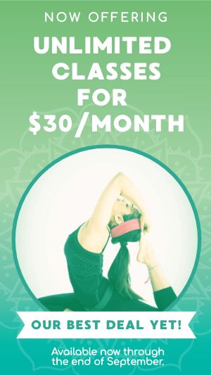 Yoga Classes Facebook Story