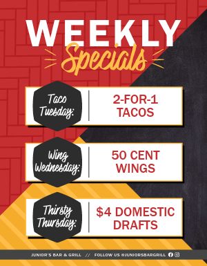 Weekly Specials Signage