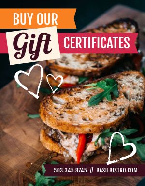 Sandwich Gift Certificate Flyer