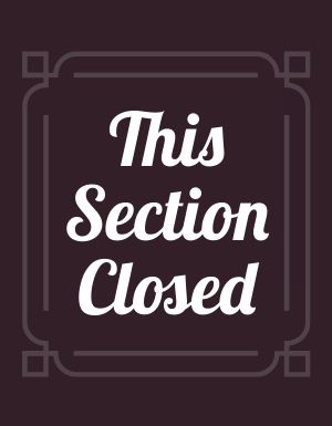 Section Closed Sign
