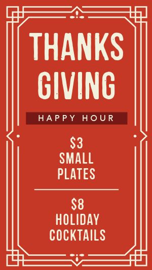 Thanksgiving Happy Hour FB Story