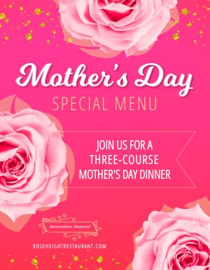 Pink Mothers Day Specials Flyer