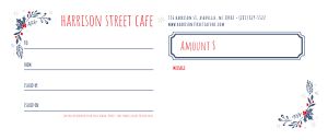 Winter Holidays Gift Certificate