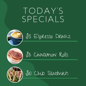 Green Daily Specials Instagram Post
