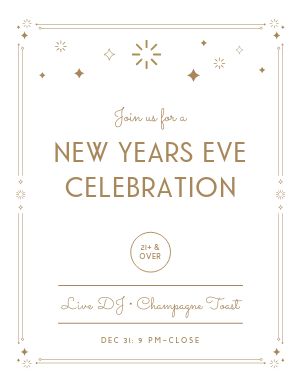 New Years Eve Celebration Flyer