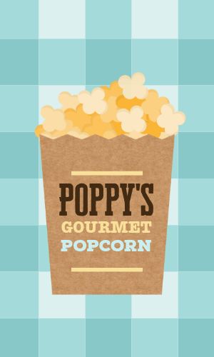 Gourmet Popcorn Business Card