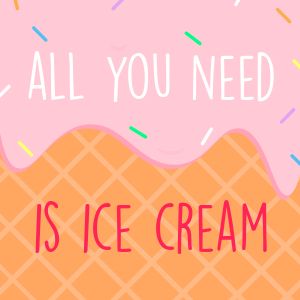 All You Need Is Ice Cream Instagram Post