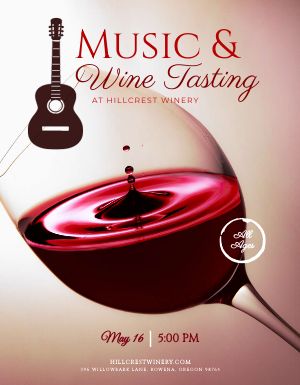 Music and Wine Event Flyer