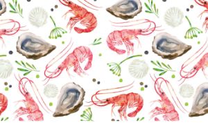 Seafood Pattern Business Card