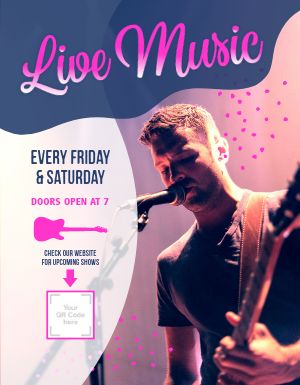 Pink Live Music Flyer