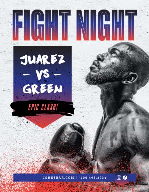 Gradient Fight Night Flyer