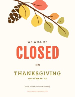 Thanksgiving Update Flyer