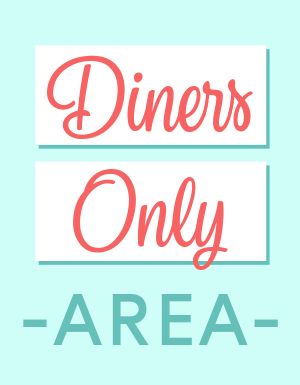 Diners Only Area Flyer