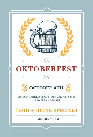 Octoberfest Party Table Tent