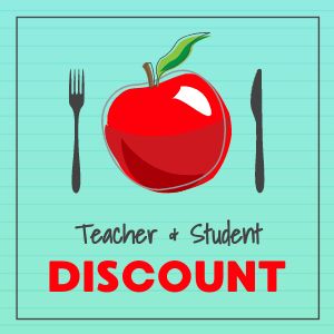 Teacher and Student Discount IG Post