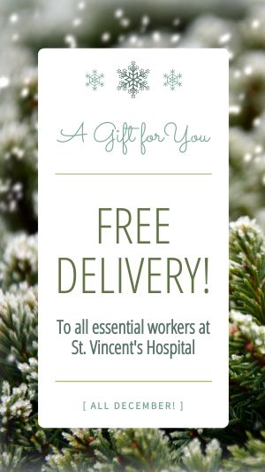 Free Delivery Winter Facebook Story