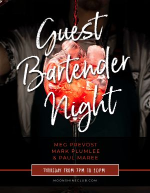 Guest Bartender Night Flyer