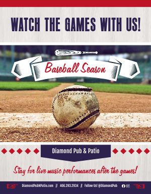 Baseball Watch Party Flyer