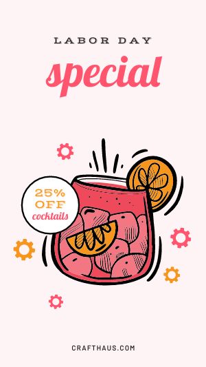 Pink Labor Day Specials IG Story
