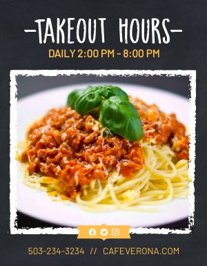 Takeout Operation Hours Flyer