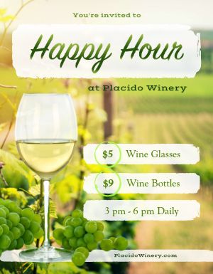 Happy Hour Wine Flyer