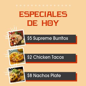 Mexican Food Specials Instagram Post