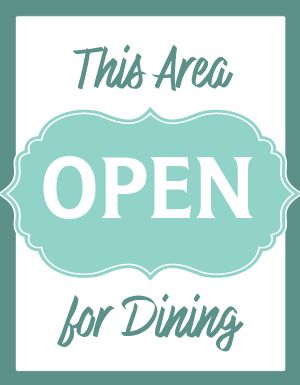 Open For Dining Flyer