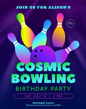 Cosmic Bowling Poster
