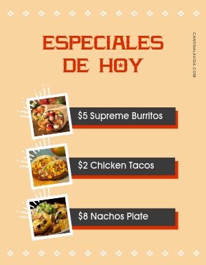 Mexican Food Specials Flyer