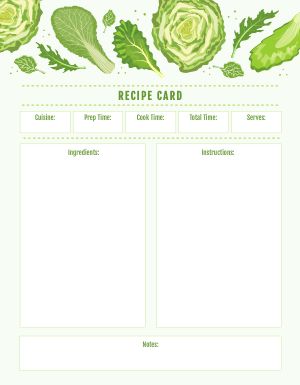 Leafy Greens Recipe Card