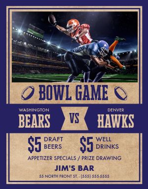 Bowl Game Flyer