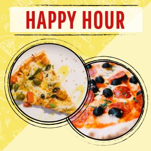 Happy Hour Pizza Instagram Post