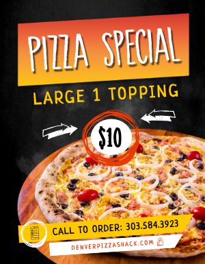 Black Pizza Specials Flyer