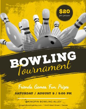 Bowling Tournament Poster