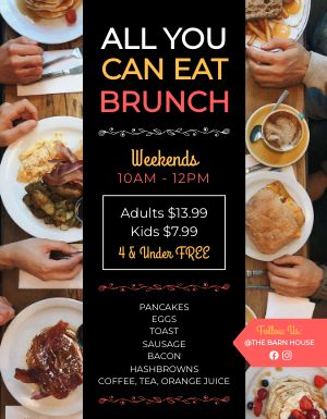 All You Can Eat Brunch Flyer