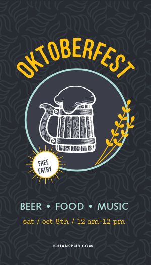 Black Oktoberfest Tall Digital Poster