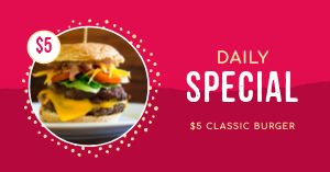 Pink Daily Specials Facebook Post