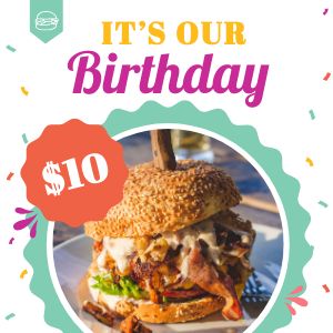 Restaurant Birthday Instagram Post