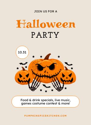 Spooky Halloween Party Tabletop Insert