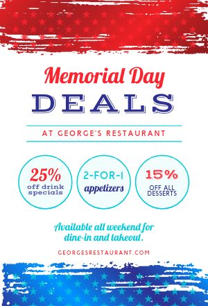 Customizable Memorial Day Table Tent